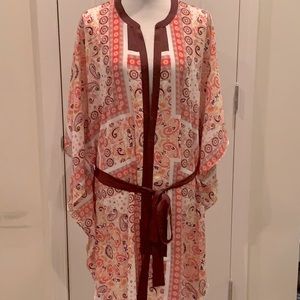 New York and Company, multi color Kimono, sz L/XL